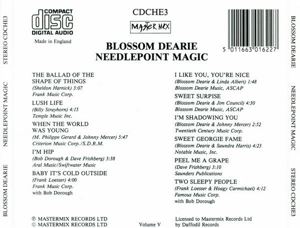 Blossom Dearie : Needlepoint Magic (Volume V) (CD, Album)