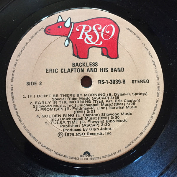 Eric Clapton : Backless (LP, Album, Gat)