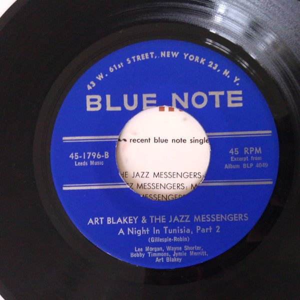 Art Blakey & The Jazz Messengers : A Night In Tunisia (7", Single)