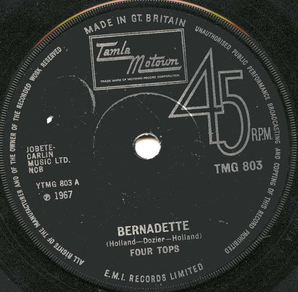 Four Tops : Bernadette (7", Single)