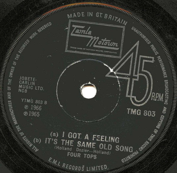 Four Tops : Bernadette (7", Single)