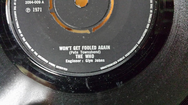 The Who : Won't Get Fooled Again (7", Exp)