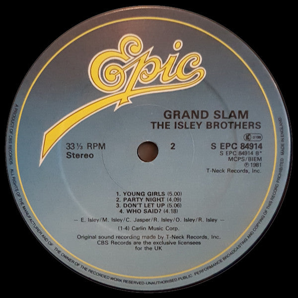 The Isley Brothers : Grand Slam (LP, Album)