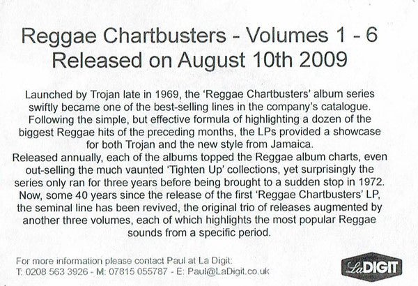 Various : Reggae Chartbusters (Volume Three) (CDr, Album, Comp, Promo, RE, RM)