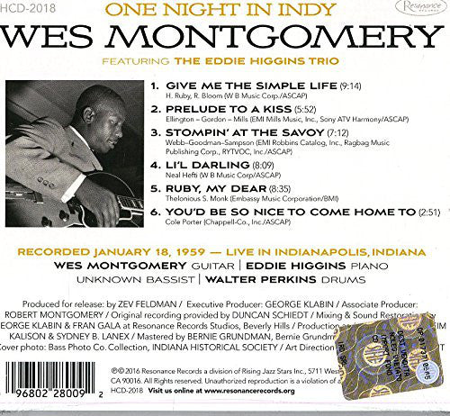 Wes Montgomery Featuring The Eddie Higgins Trio : One Night In Indy (CD, Album)