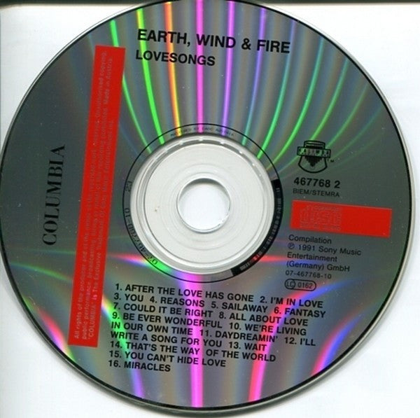 Earth, Wind & Fire : The Love Songs (CD, Comp, RE)