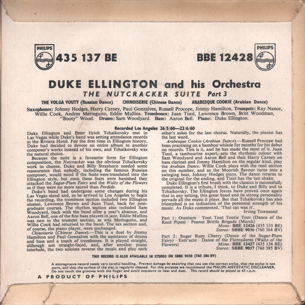 Duke Ellington And His Orchestra : The Nutcracker Suite Part 3 (7", EP, Mono)