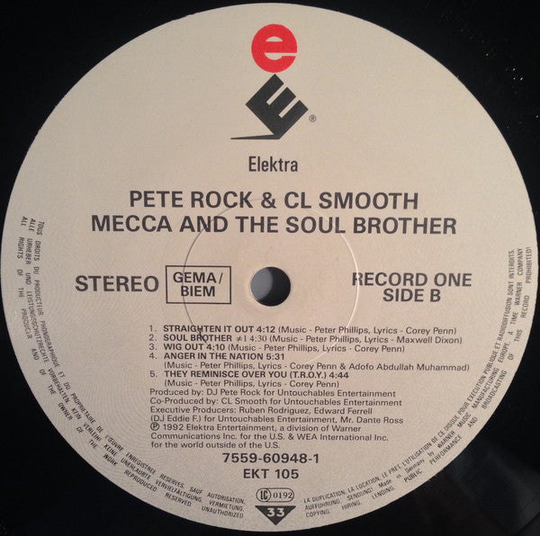 Pete Rock & C.L. Smooth : Mecca And The Soul Brother (2xLP, Album)