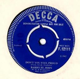 Barry St. John : Mind How You Go (7", Single, Promo)