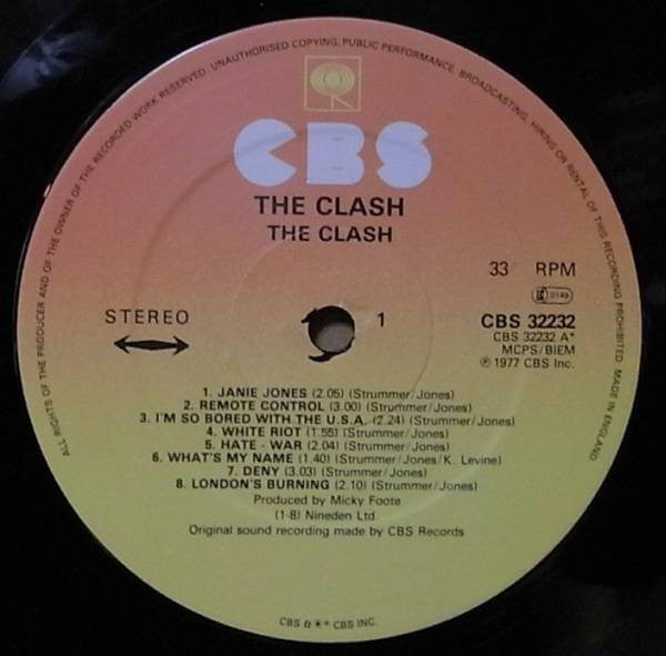 The Clash : The Clash (LP, Album, RE)