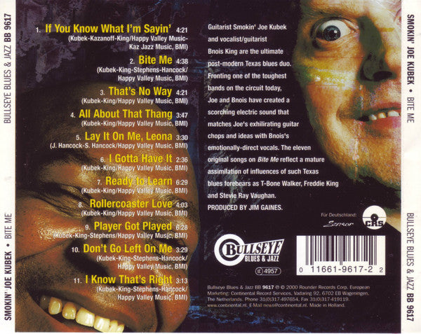 Smokin' Joe Kubek Featuring Bnois King : Bite Me! (CD, Album)