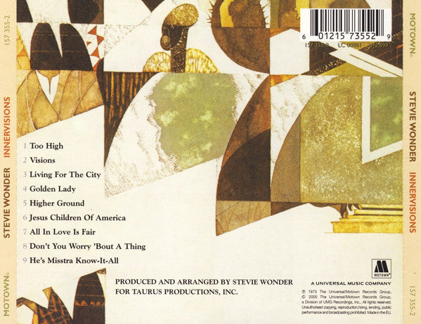 Stevie Wonder : Innervisions (CD, Album, RE, RM)