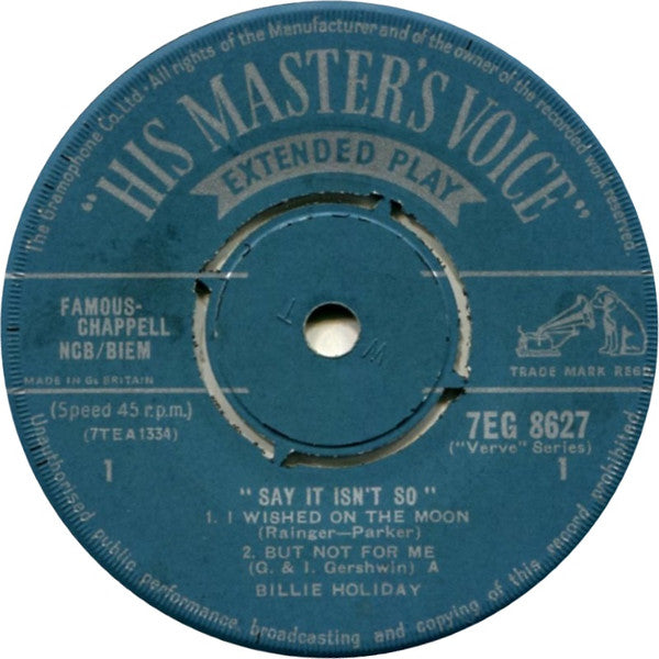 Billie Holiday : Say It Isn't So (7", EP)