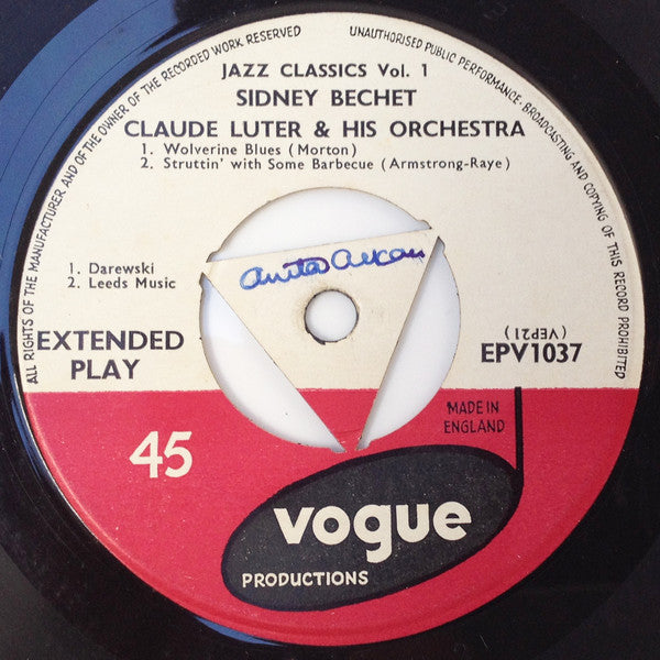 Sidney Bechet, Claude Luter Et Son Orchestre : Riverboat Shuffle (7", EP)