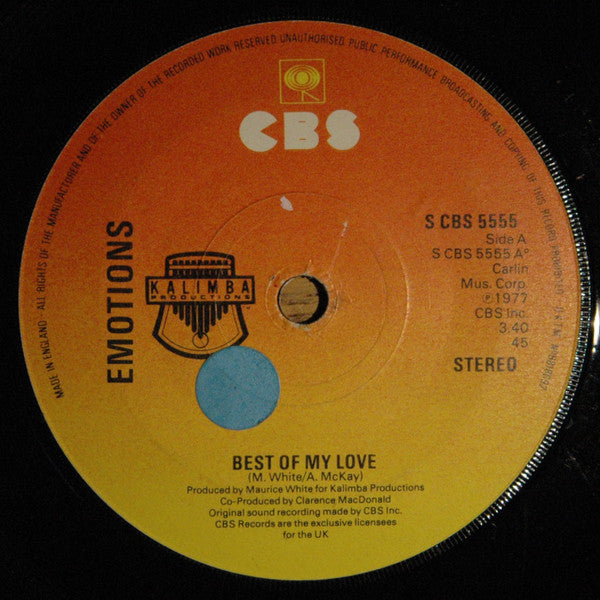 The Emotions : Best Of My Love (7", Single, Lab)