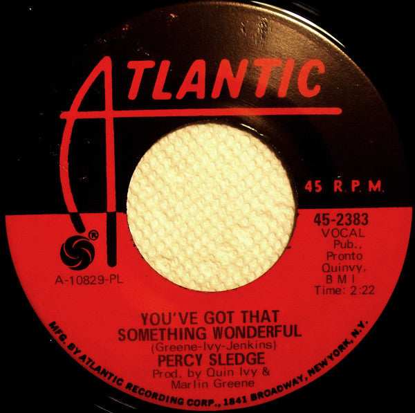 Percy Sledge : Baby, Help Me / You've Got That Something Wonderful (7", Single, RE)