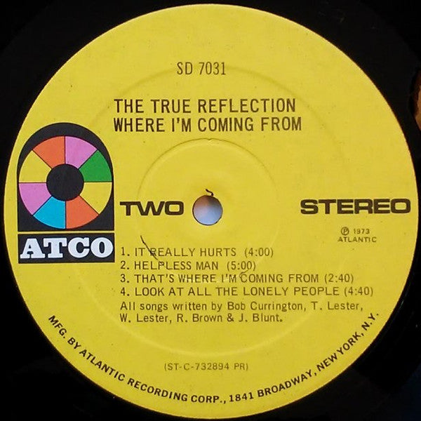 The True Reflection : Where I'm Coming From (LP, Album, PR)