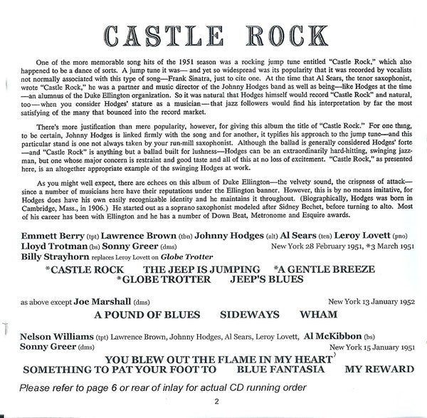 Johnny Hodges : Four Classic Albums (2xCD, Comp, RM)