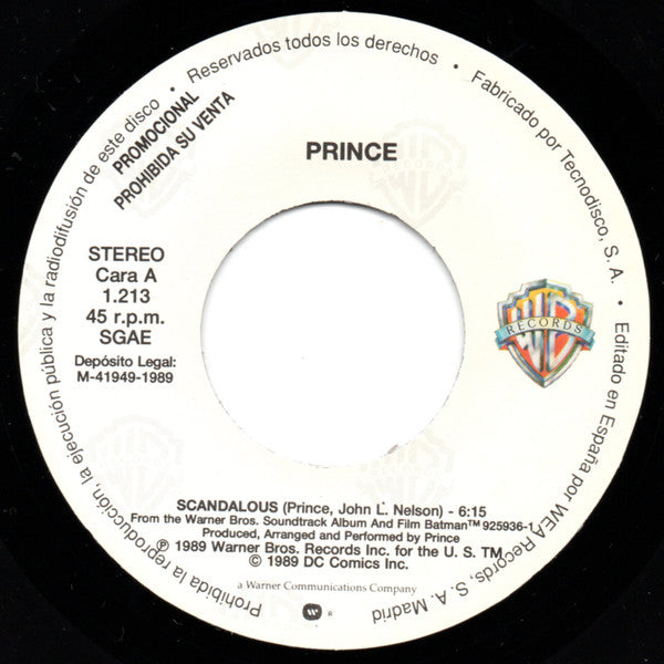 Prince : Scandalous (7", Promo)
