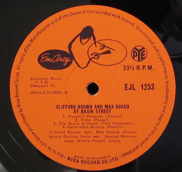 Clifford Brown And Max Roach : At Basin Street (LP, Album, Mono)