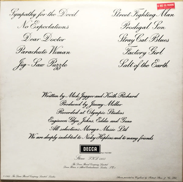 The Rolling Stones : Beggars Banquet (LP, Album, RP, Gat)