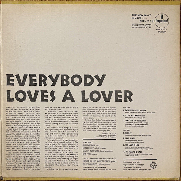 Shirley Scott : Everybody Loves A Lover (LP, Album, Club)