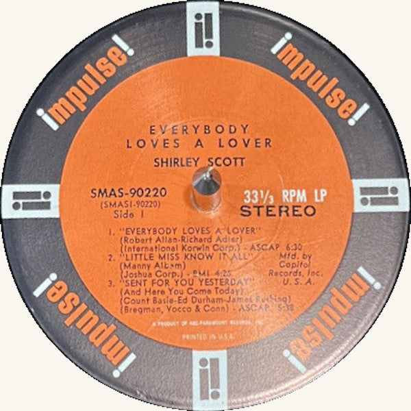 Shirley Scott : Everybody Loves A Lover (LP, Album, Club)
