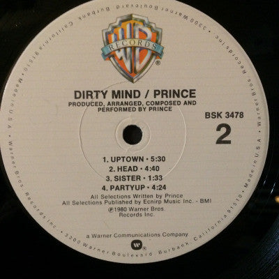 Prince : Dirty Mind (LP, Album, Los)