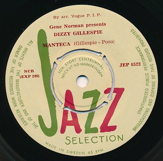 Dizzy Gillespie : Dizzy Gillespie Plays (7", EP)