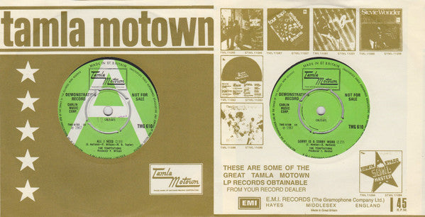 The Temptations : All I Need (7", Promo)