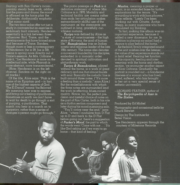 Alice Coltrane Featuring Pharoah Sanders And Joe Henderson : Ptah, The El Daoud (LP, Album, Gat)
