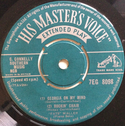 Fats Waller : Fats Magic Piano (7", EP, Mono)