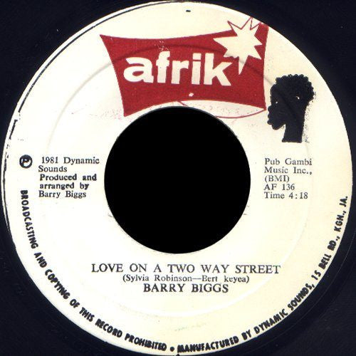 Barry Biggs : Love On A Two Way Street (7")