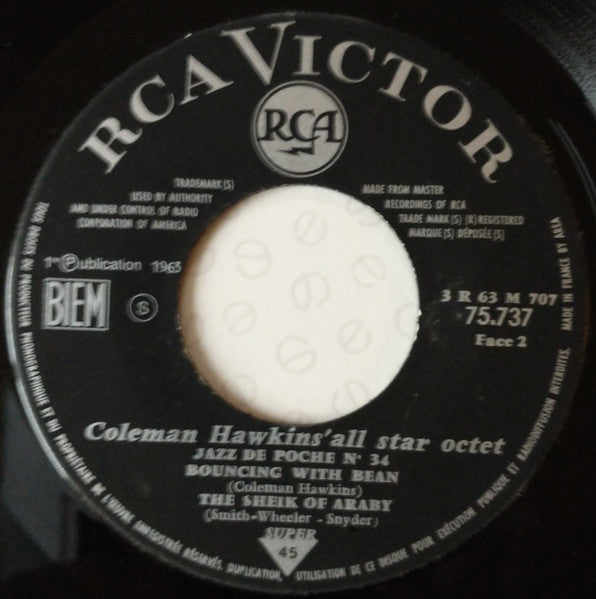 Coleman Hawkins' All Star Octet : Jazz De Poche N° 35 (7", EP)