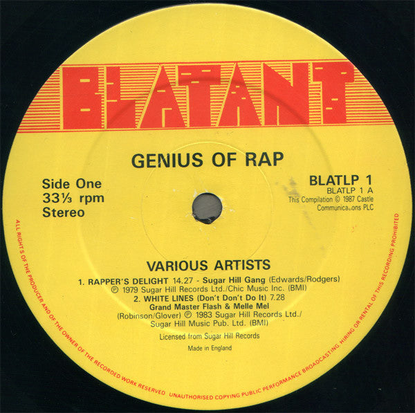 Various : Genius Of Rap - The Sugarhill Story (2xLP, Comp)