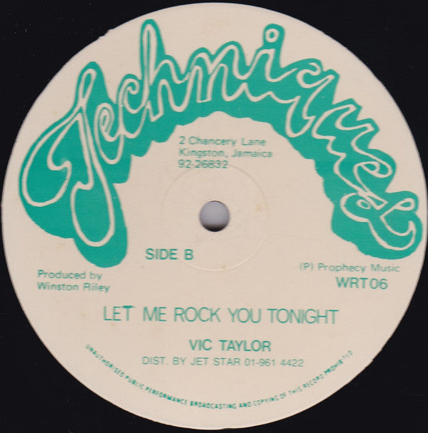 Tyrone Taylor / Vic Taylor : Members Only / Let Me Rock You Tonight (12")