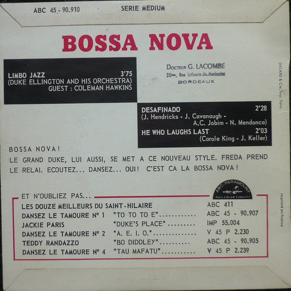 Duke Ellington And His Orchestra / Freda Payne : Bossa Nova (7", EP)