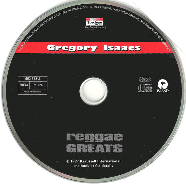 Gregory Isaacs : Reggae Greats (CD, Album, RE)