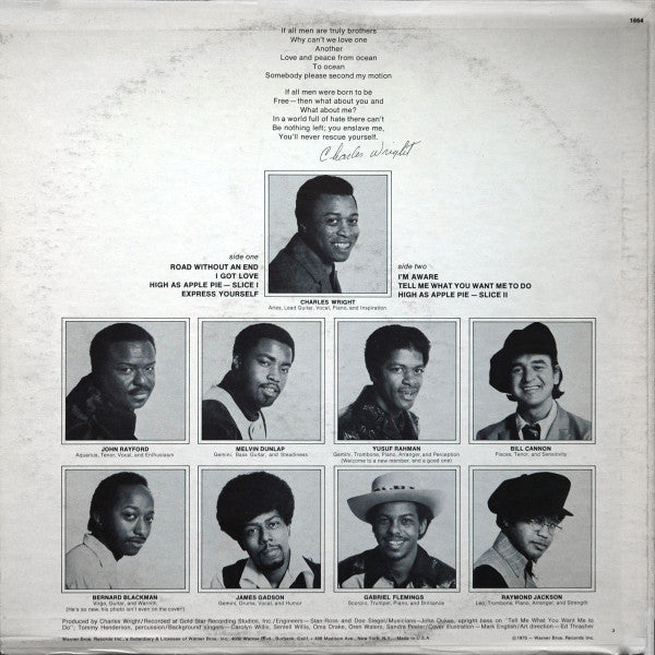 Charles Wright & The Watts 103rd St Rhythm Band : Express Yourself (LP, Album, Ter)