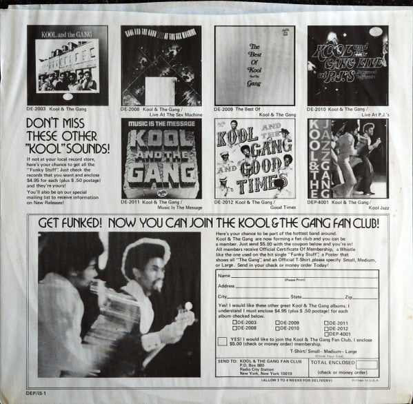 Kool & The Gang : Kool Jazz (LP, Comp, Scr)