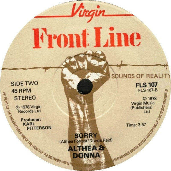 Althea & Donna : Puppy Dog Song (7", Single)