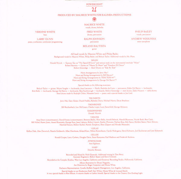 Earth, Wind & Fire : Powerlight (LP, Album)