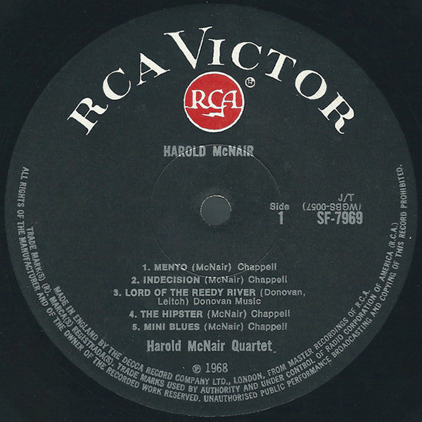 Harold McNair Quartet : Harold McNair (LP, Album)