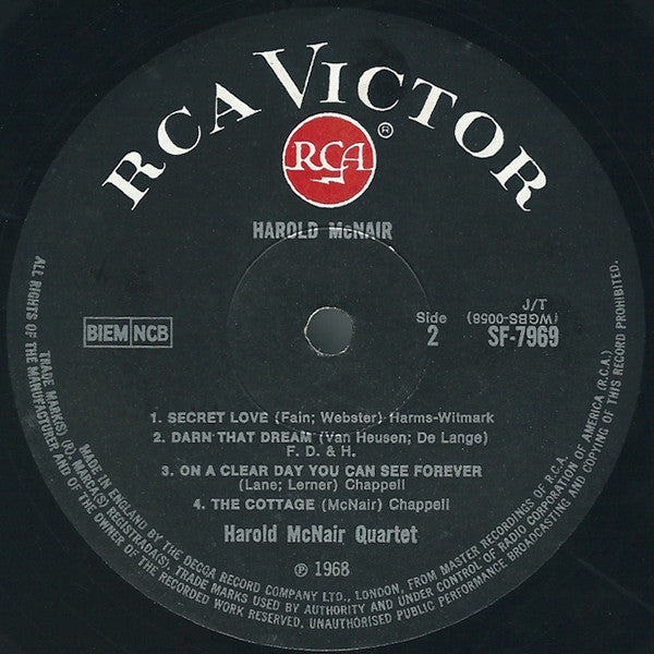 Harold McNair Quartet : Harold McNair (LP, Album)