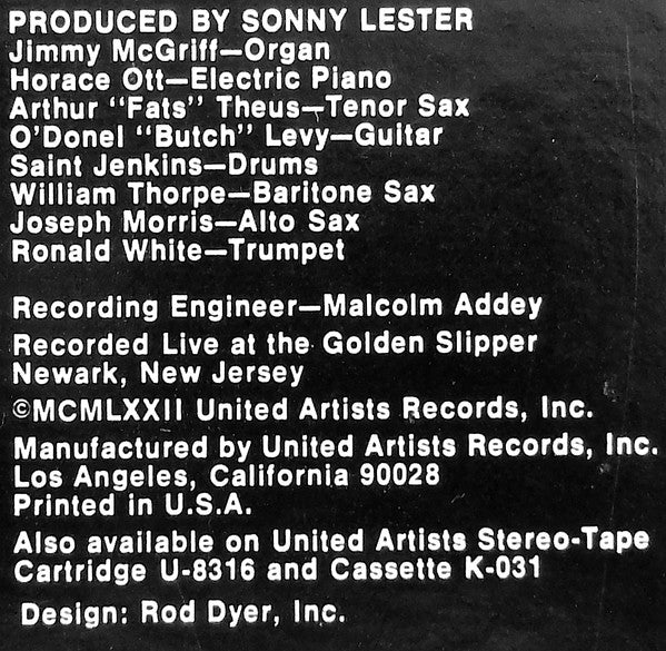 Jimmy McGriff, Little Junior Parker : Jimmy McGriff, Junior Parker (LP, Album)