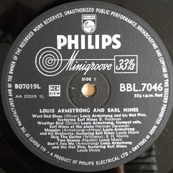 Louis Armstrong And His Orchestra : Louis Armstrong And Earl Hines (LP, Comp)