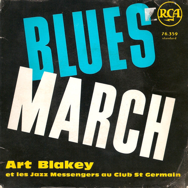 Art Blakey & The Jazz Messengers : Blues March (7", EP, Mono, RP, Yel)
