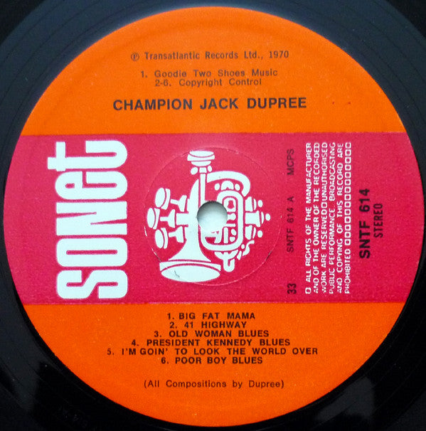 Champion Jack Dupree : The Incredible (LP, Album)