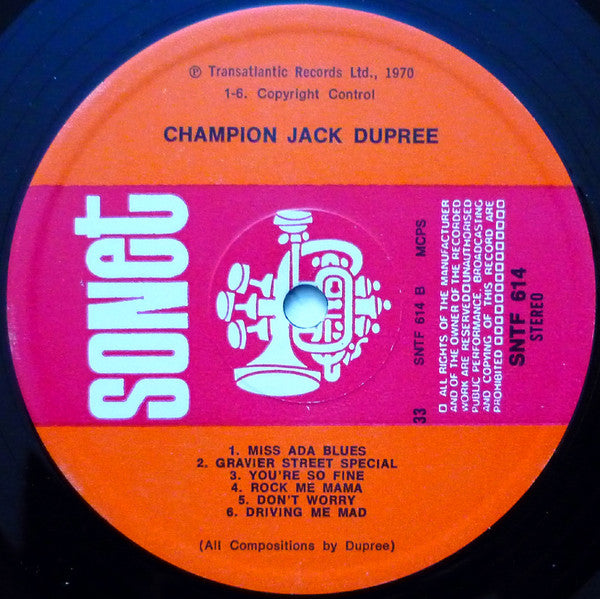 Champion Jack Dupree : The Incredible (LP, Album)