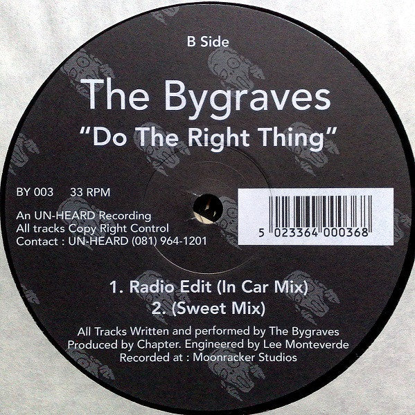 The Bygraves : Do The Right Thing (12")